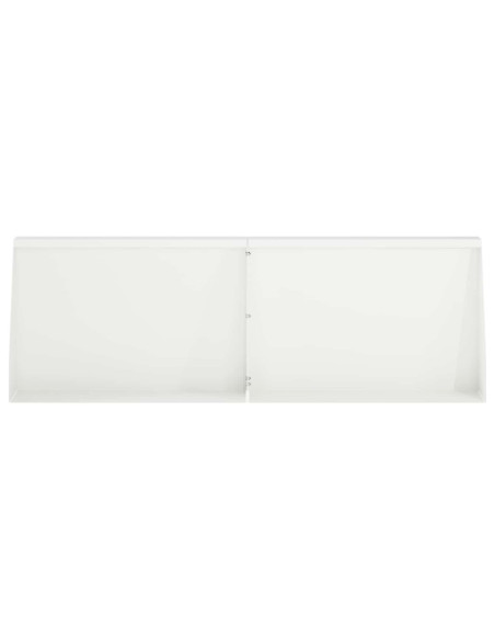 Muro di contenimento 2 pz 60 x 12 x 50 cm Acciaio Bianco