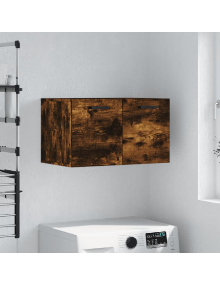 Mobile a Parete Rovere Fumo 60x36,5x35 cm in Legno Multistrato