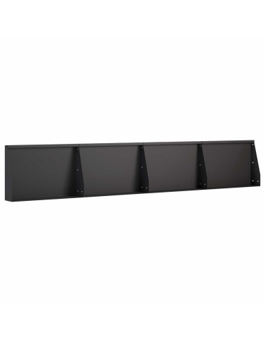 Muro di contenimento 4 pz 60 x 12 x 30 cm Acciaio Nero