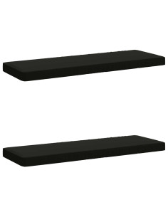 Cuscini per Panchina a 2 Pezzi VUGHT 2 pz 100% Poliestere Nero