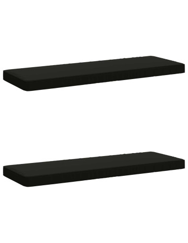 Cuscini per Panchina a 2 Pezzi VUGHT 2 pz 100% Poliestere Nero