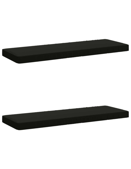 Cuscini per Panchina a 2 Pezzi VUGHT 2 pz 100% Poliestere Nero