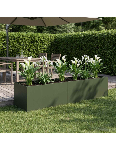Vaso da giardino Verde Oliva 280 x 80 x 60 cm