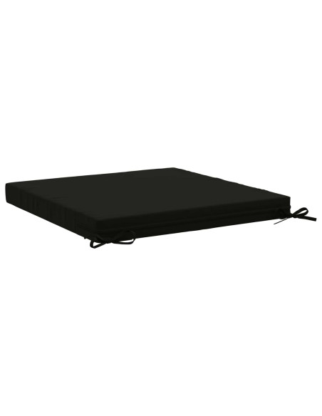 Cuscini per Sedia in 4 Pezzi SOEST 4 pz 100% Poliestere Nero