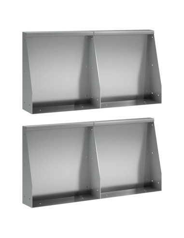 Muro di contenimento 4 pz 40 x 12 x 50 cm Acciaio zincato