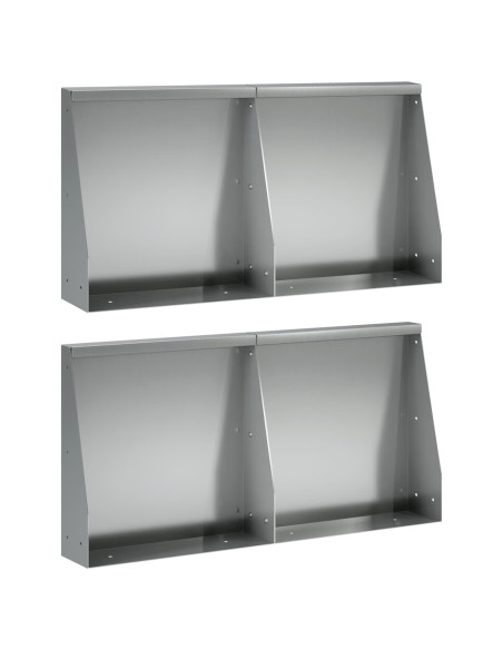 Muro di contenimento 4 pz 40 x 12 x 50 cm Acciaio zincato