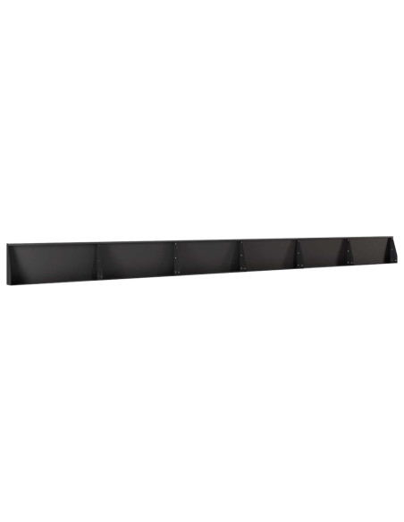 Muro di contenimento 6 pz 100 x 12 x 40 cm Acciaio Nero