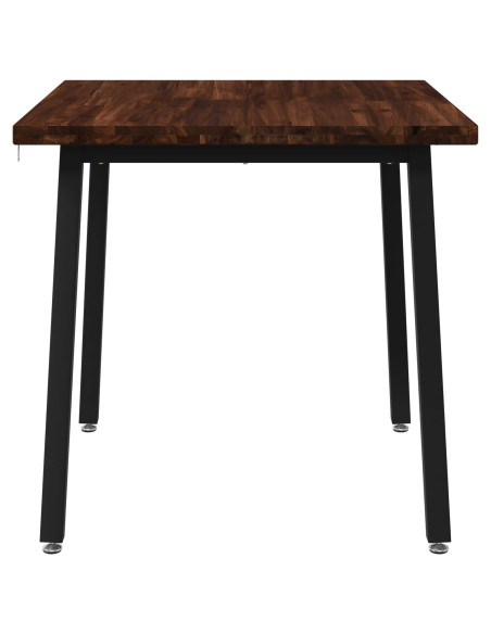 60 x 55 x 75 cm Legno di Acacia Massello Marrone scuro e Nero