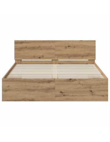 Struttura letto con testata Rovere Artigianale 120 x 200 cm