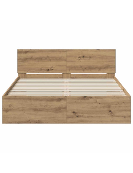 Struttura letto con testata Rovere Artigianale 120 x 200 cm