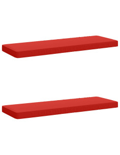 Cuscini per Panchina a 2 Pezzi VUGHT 2 pz 100% Poliestere Rosso