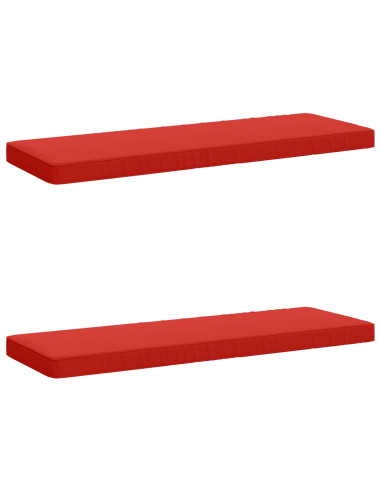 Cuscini per Panchina a 2 Pezzi VUGHT 2 pz 100% Poliestere Rosso