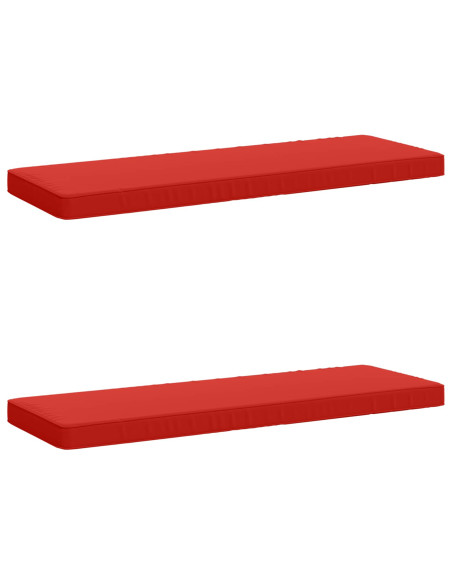 Cuscini per Panchina a 2 Pezzi VUGHT 2 pz 100% Poliestere Rosso