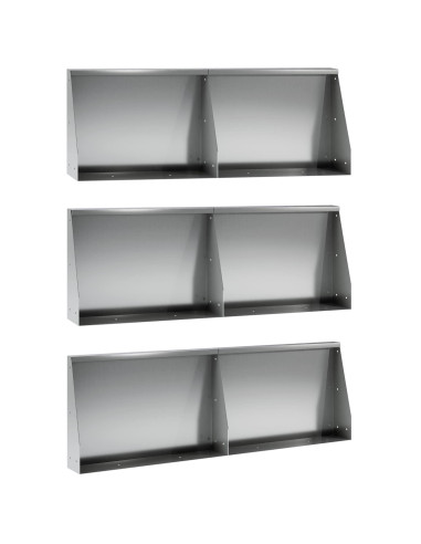 Muro di contenimento 6 pz 60 x 12 x 40 cm Acciaio zincato