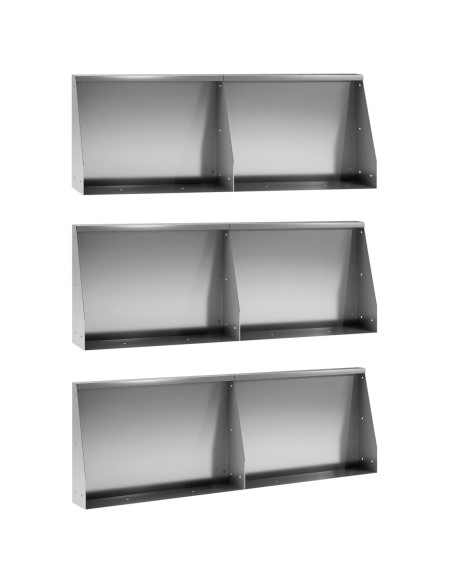 Muro di contenimento 6 pz 60 x 12 x 40 cm Acciaio zincato