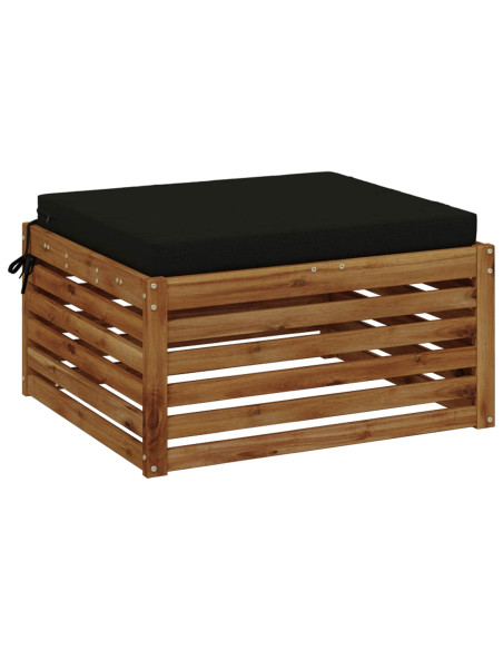 Cuscino per Sedia in Unico Pezzo SOEST 100% Poliestere Nero