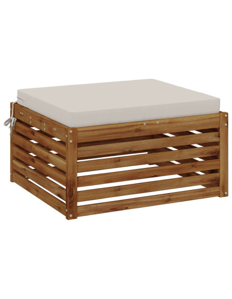 Cuscino per Sedia in Unico Pezzo SOEST 100% Poliestere Bianco