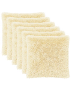 Federa 6 pcs HEERLEN Crema 60 x 60 cm Fleece PV