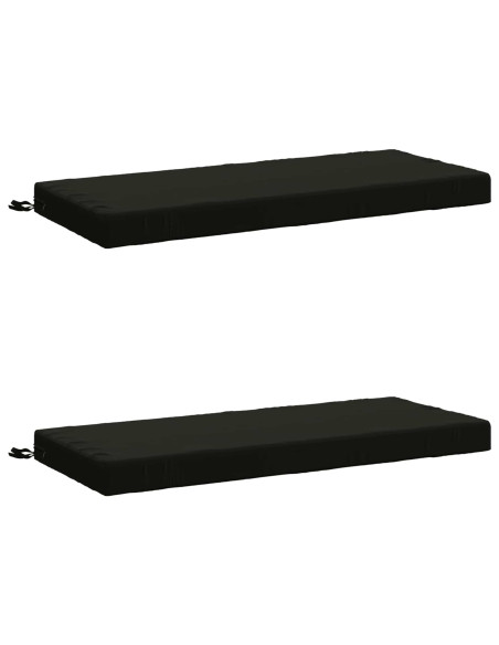 Cuscini per Panchina a 2 Pezzi SOEST 2 pz 100% Poliestere Nero