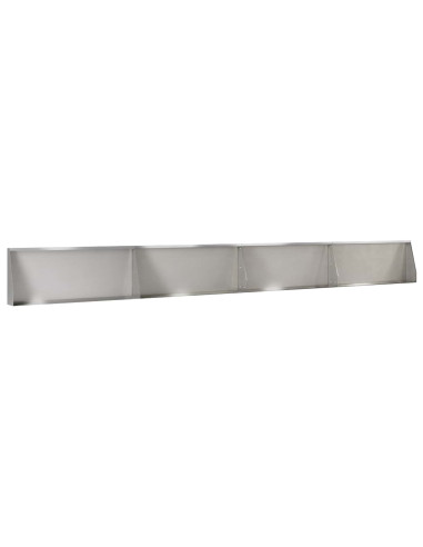 Muro di contenimento 4 pz 100 x 12 x 50 cm Acciaio Inox Argento