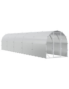 Pollaio Argento 1000 x 200 x 200 cm Acciaio zincato