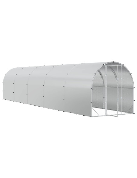 Pollaio Argento 1000 x 200 x 200 cm Acciaio zincato