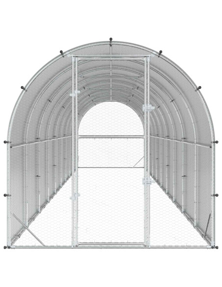 Pollaio Argento 1000 x 200 x 200 cm Acciaio zincato