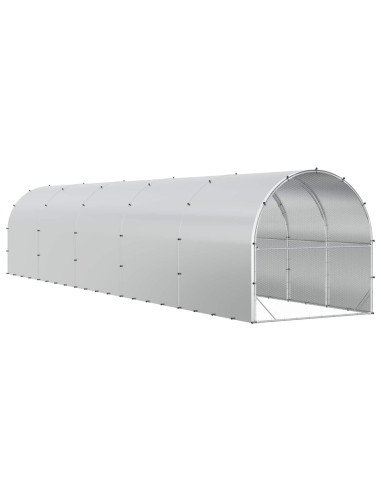 Pollaio Argento 1000 x 200 x 200 cm Acciaio zincato