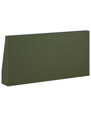 Muro di contenimento 4 pz 40 x 12 x 30 cm Acciaio Verde Oliva