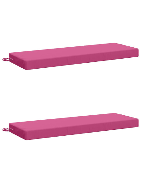 Cuscini per Panchina a 2 Pezzi SOEST 2 pz 100% Poliestere Rosa
