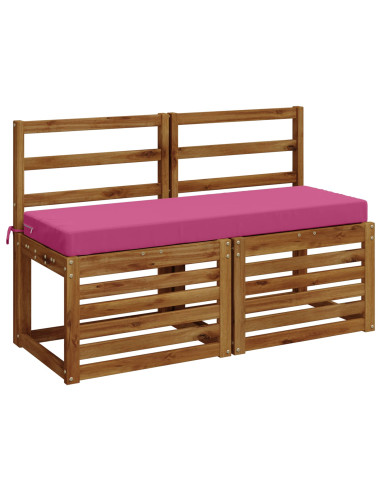 Cuscini per Panchina a 2 Pezzi SOEST 2 pz 100% Poliestere Rosa
