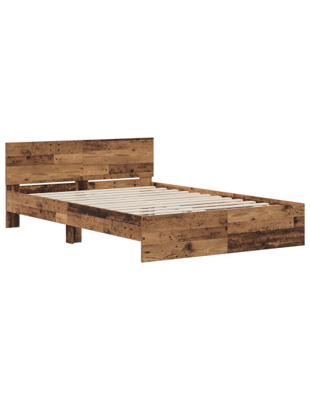 Struttura letto con testata Legno antico 135 x 190 cm