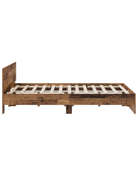 Struttura letto con testata Legno antico 135 x 190 cm