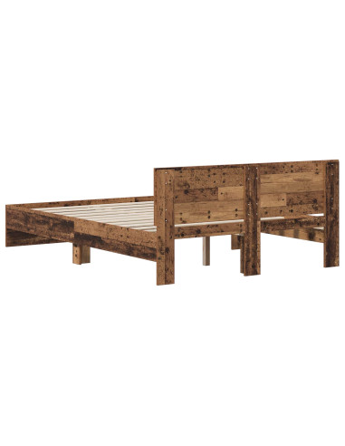 Struttura letto con testata Legno antico 135 x 190 cm