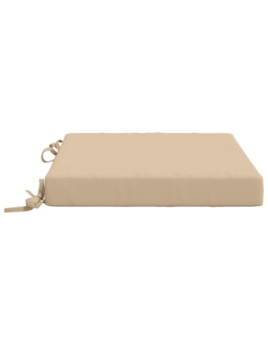 Cuscini per Sedia in 4 Pezzi SOEST 4 pz 100% Poliestere Crema