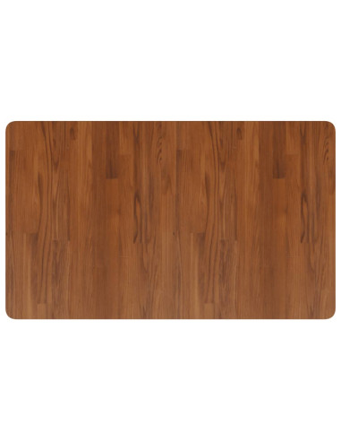 Piano Bagno Marrone Scuro 100x60x1,5cm Legno Massello Trattato