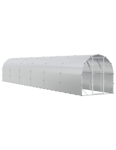Pollaio Argento 1200 x 200 x 200 cm Acciaio zincato