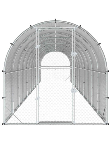 Pollaio Argento 1200 x 200 x 200 cm Acciaio zincato