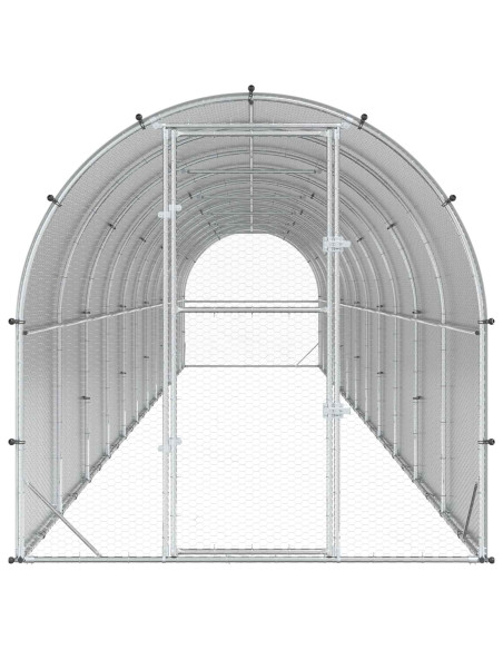 Pollaio Argento 1200 x 200 x 200 cm Acciaio zincato