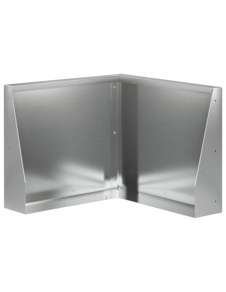 Muro di contenimento 50 x 50 x 30 cm Acciaio zincato Argento