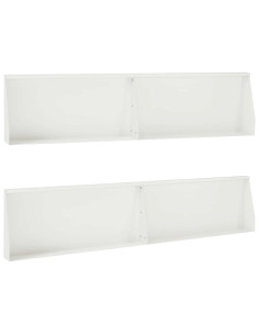 Muro di contenimento 4 pz 100 x 12 x 40 cm Acciaio Bianco
