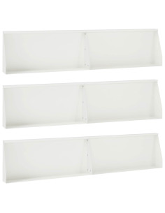 Muro di contenimento 6 pz 100 x 12 x 40 cm Acciaio Bianco