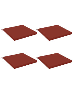 Cuscini per Sedia in 4 Pezzi SOEST 4 pz 100% Poliestere Rosso