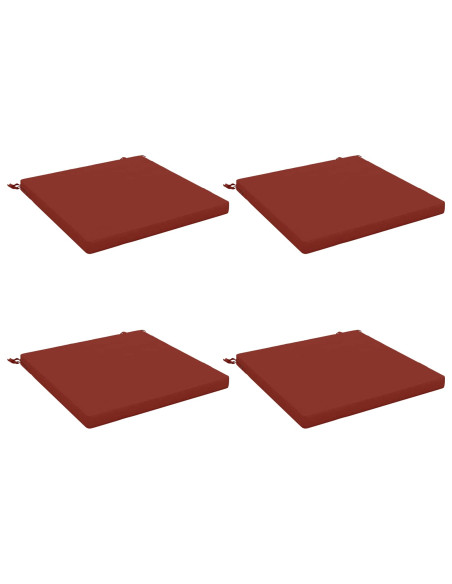 Cuscini per Sedia in 4 Pezzi SOEST 4 pz 100% Poliestere Rosso