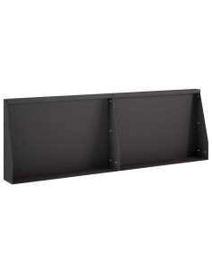 Muro di contenimento 2 pz 60 x 12 x 40 cm Acciaio Nero