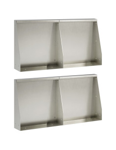 Muro di contenimento 4 pz 40 x 12 x 30 cm Acciaio Inox Argento
