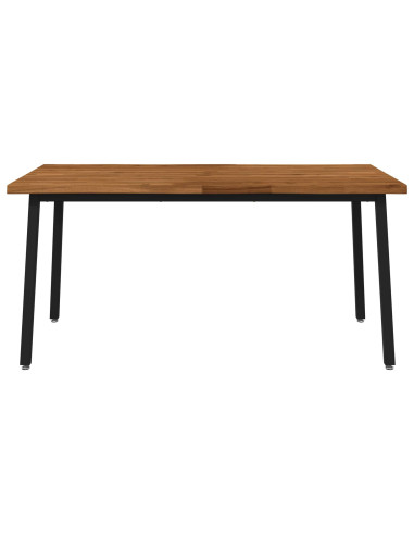 Tavolo da pranzo con bordo vivo 140 x 90 x 75 cm Naturale