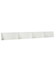 Muro di contenimento 4 pz 100 x 12 x 50 cm Acciaio Bianco 2
