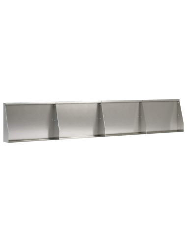 Muro di contenimento 4 pz 60 x 12 x 40 cm Acciaio Inox Argento