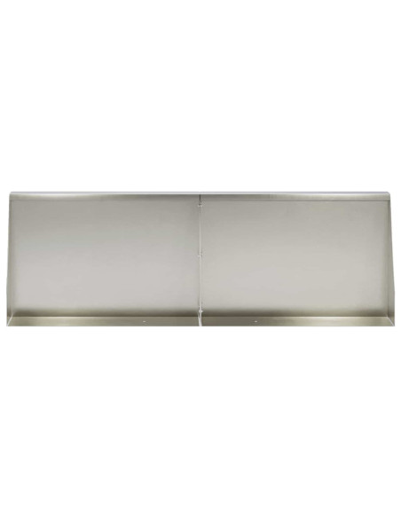 Muro di contenimento 4 pz 60 x 12 x 40 cm Acciaio Inox Argento
